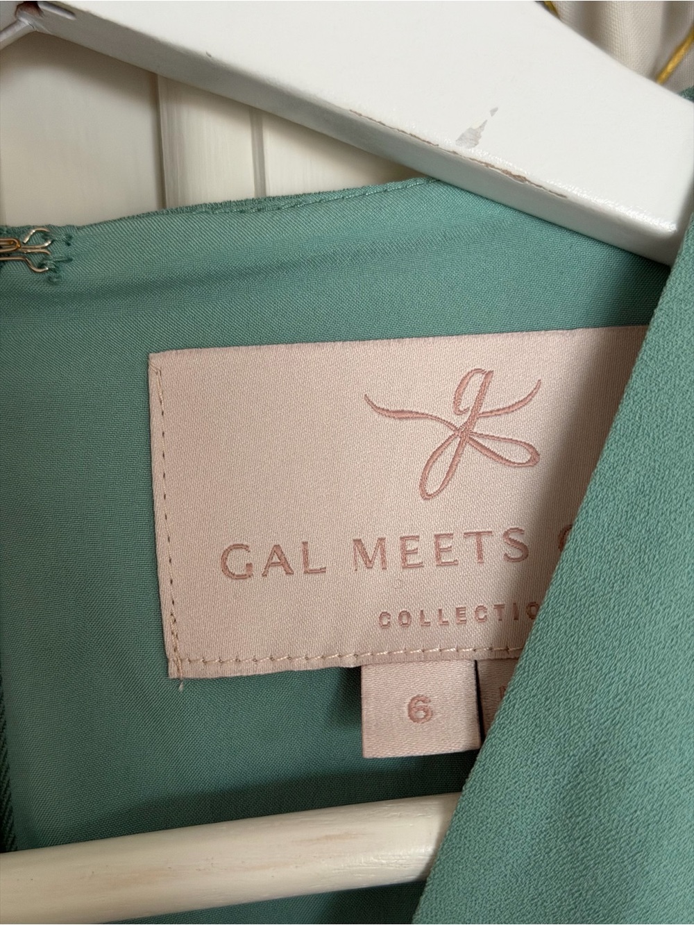 Gal Meets Glam Sage Green Wrap Midi Dress - Picture 3 of 6